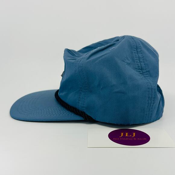 Flylow Men's 5 Panel Rope Unstructured Nylon Adjustable Snapback Flat Brim Hat - Picture 6 of 9